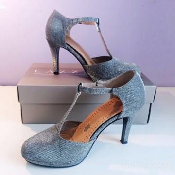 NOVI srebrni čevlji Lazzarini petke