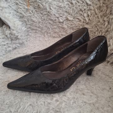 Simona Fashion ženski usnjeni salonarji črni (kot novi)