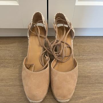 Castaner Carina 39 8cm bež espadrille s polno peto