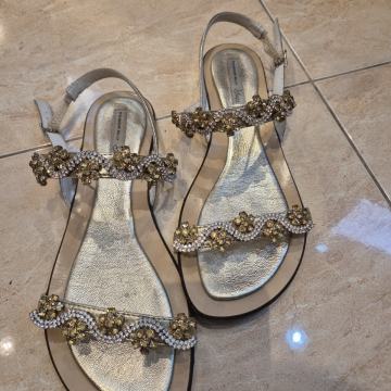 sandali Tosca Blu, usnjen podplat