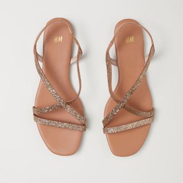 Zlati sandali 39 H&M