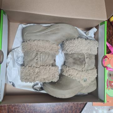 Crocs Nadia škornji nepremočljivi khaki/khaki C12/C13 št. 30 ali 31
