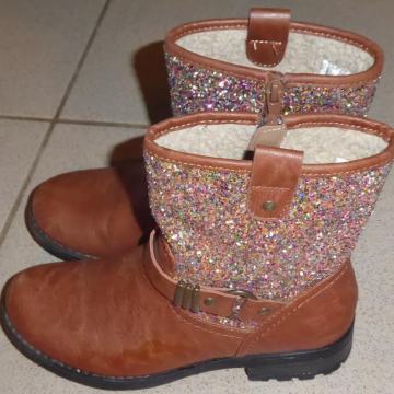 Dekliški nizki škornji z bleščicami Graceland št. 33