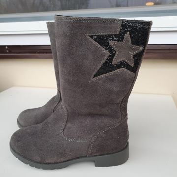 Podloženi dekliški semiš škornji št. 30