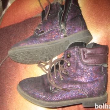 Dekliški topli gležnarji-vijola, svetlikajoči, JOSH,vel 28