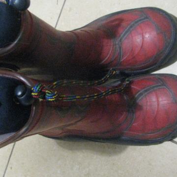 Fantovski zimski škornji-snežke, rdeči,st 32-33