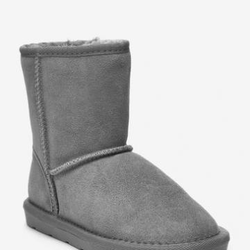 NEXT otroški škornji - topli podloženi škornji iz semiša