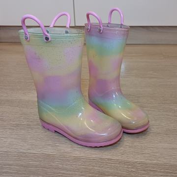 Otroški dežni škornji št. 28, mavrične barve