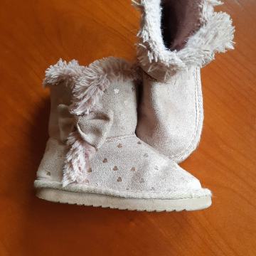 Topli dekliški škornji št. 24