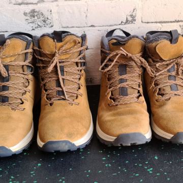 Usnjeni vodoodporni QUECHUA čevlji z vezalkami SH500 velikost 35 in 36