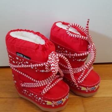 Zimski škornji, rdeči, 21-22