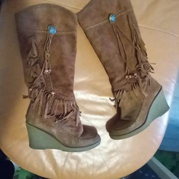 Fancy Kvalitetni Leder Nabuk Škornji GAMLOONG, 39