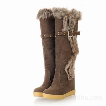 NOVI Škornji do kolen št. 38 - skrita peta 5 cm