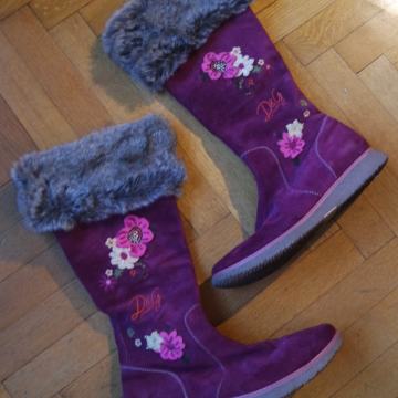 usnjeni zimski škornji Dolce & Gabbana Junior, št. 37