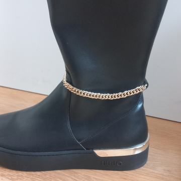 LIU JO - Ženski črni usnjeni škornji st.40