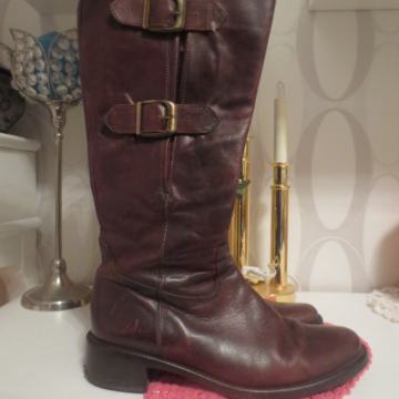 Ženski rjavi usnjeni škornji št.37,5 GABOR