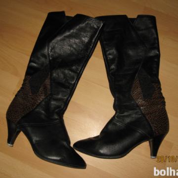 Ženski usnjeni škornji številka 37, s ptt