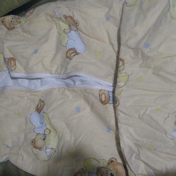 Bombažna spalna vreča z medvedki, srednje topla, dolzinavreče 92cm,