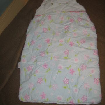 Spalna vreča za deklice,nežno modra z rožicami,vel 68-80,nastavljiva