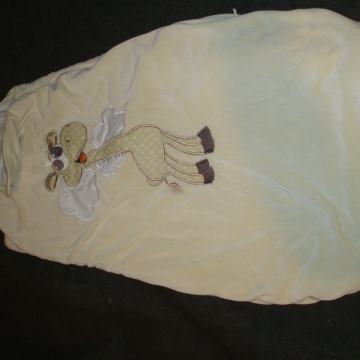 Zimska spalna vreča z žirafo, žametna, dolžina vrece 82cm
