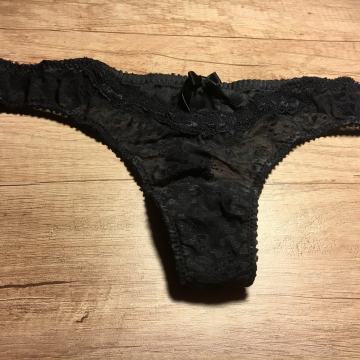 Seksi, prosojne TANGICE LaSenza črne, til in čipka, mašnjica - vel. S