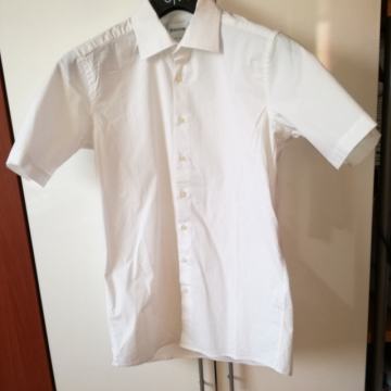 Moška srajca kratki rokavi bela 39 (s ptt)