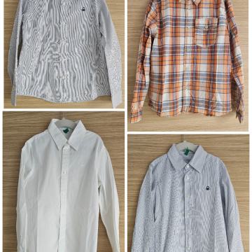 Fantovska srajca vel. 128, 7 kosov, Benetton, Okaidi