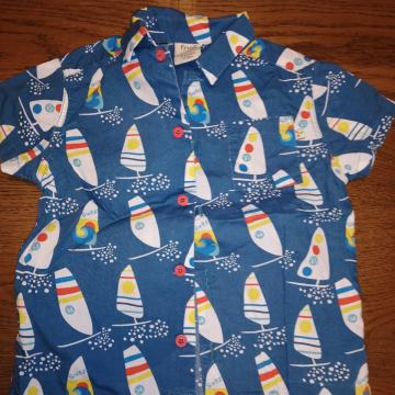 Frugi srajca kratek rokav, 2-3 leta, organski bombaž