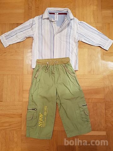 Srajca kr  + srajca dr + 3x hlače + 3x body v velikosti 80 (pkt 528)