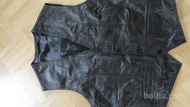 40 - MOTORISTIČNI USNJEN BREZROKAVNIK- ŠT.50