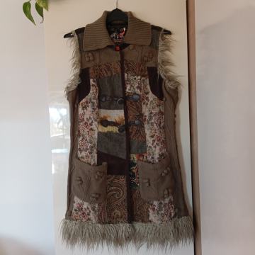 n.t.s vintage volnen dolg brezrokavnik