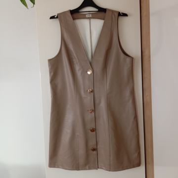 Pimkie nov rjav usnjen brezrokavnik M