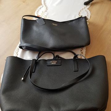 GUESS ORIGINAL NOVA ČRNA DVOJNA TORBICA