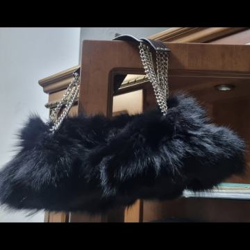 Krznena,usnjena torbica