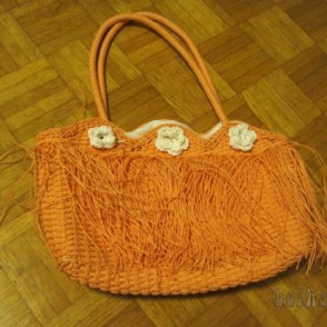 Modna torba, torbica oranžne barve