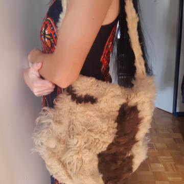 TORBICA IZ NARAVNE KOŽE, SEDEMDESETA HIPPIE, VINTAGE