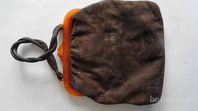 VINTAGE ŽENSKA USNJENA TORBICA MADE IN FRANCE