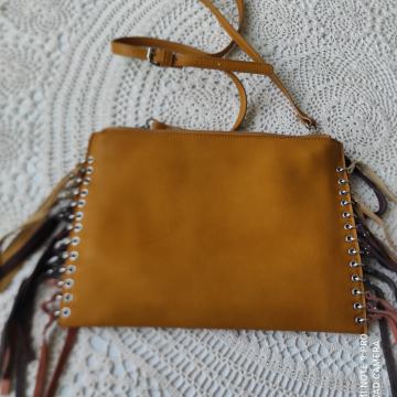 Ženska usnjena torbica, vel, 29x20 cm z dolgim ročajem