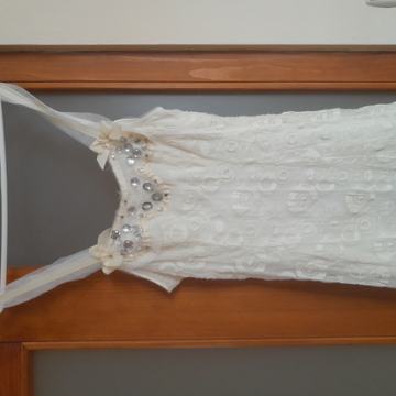 LUNA tunika s kristalčki smetana barva 38