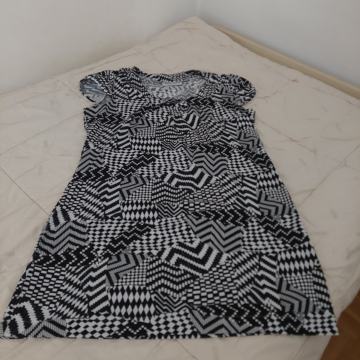 Ženska črno bela tunika