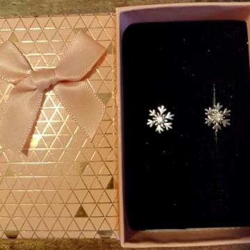 Dva para srebrnih uhanov skupaj