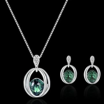 Elegantni modni komplet UHANI + OGRLICA SilverStar - NOVO prodam