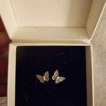 Srebrni uhani metulj