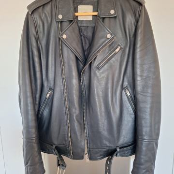 Mango Man MNG moška usnjena biker look jakna št.L (pravo usnje)