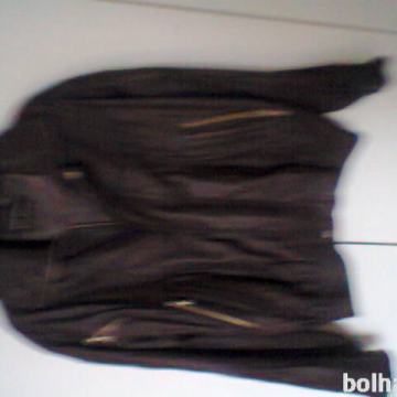 Moška usnjena jakna- mehko usnje rjave barve