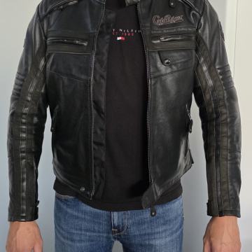 Moška usnjena motoristična jakna Cafe Racer št. 50