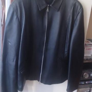 Usnjena jakna Made in Italy, št.50, črna, NOVA