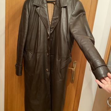 Usnjen moški plašč iz pravega govejega usnja