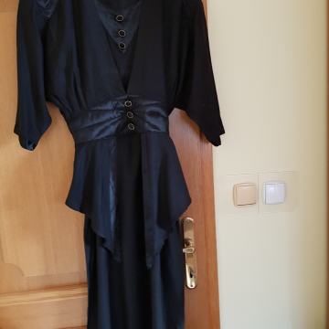 ČRNA SVEČANA MAXI OBLEKA M/L