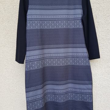 GINA BENOTTI NOVA ČRNO SIVA OBLEKA 40/42